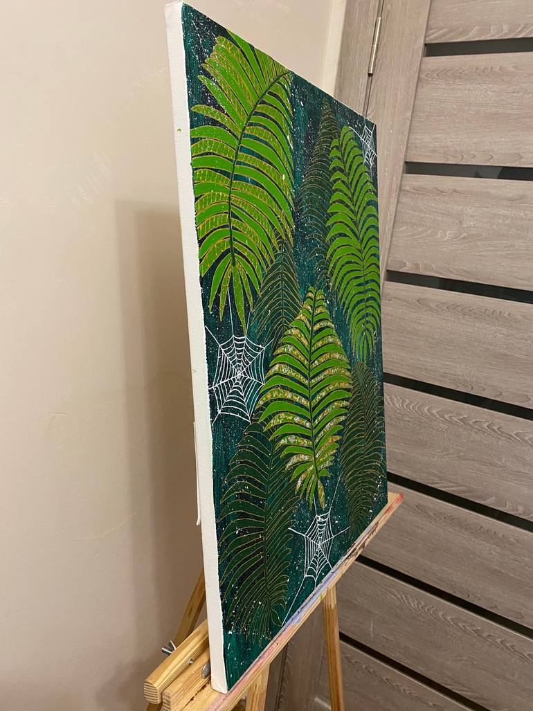 Original Art Deco Garden Painting by Nikki Loung