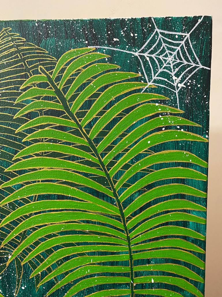 Original Art Deco Garden Painting by Nikki Loung