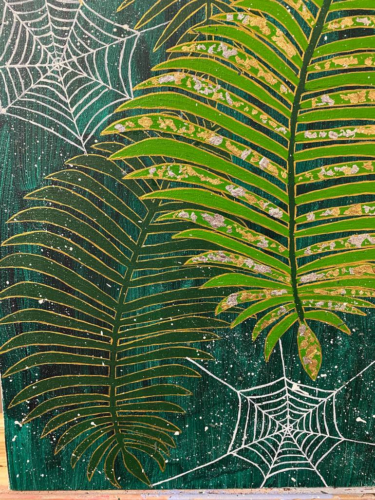 Original Art Deco Garden Painting by Nikki Loung
