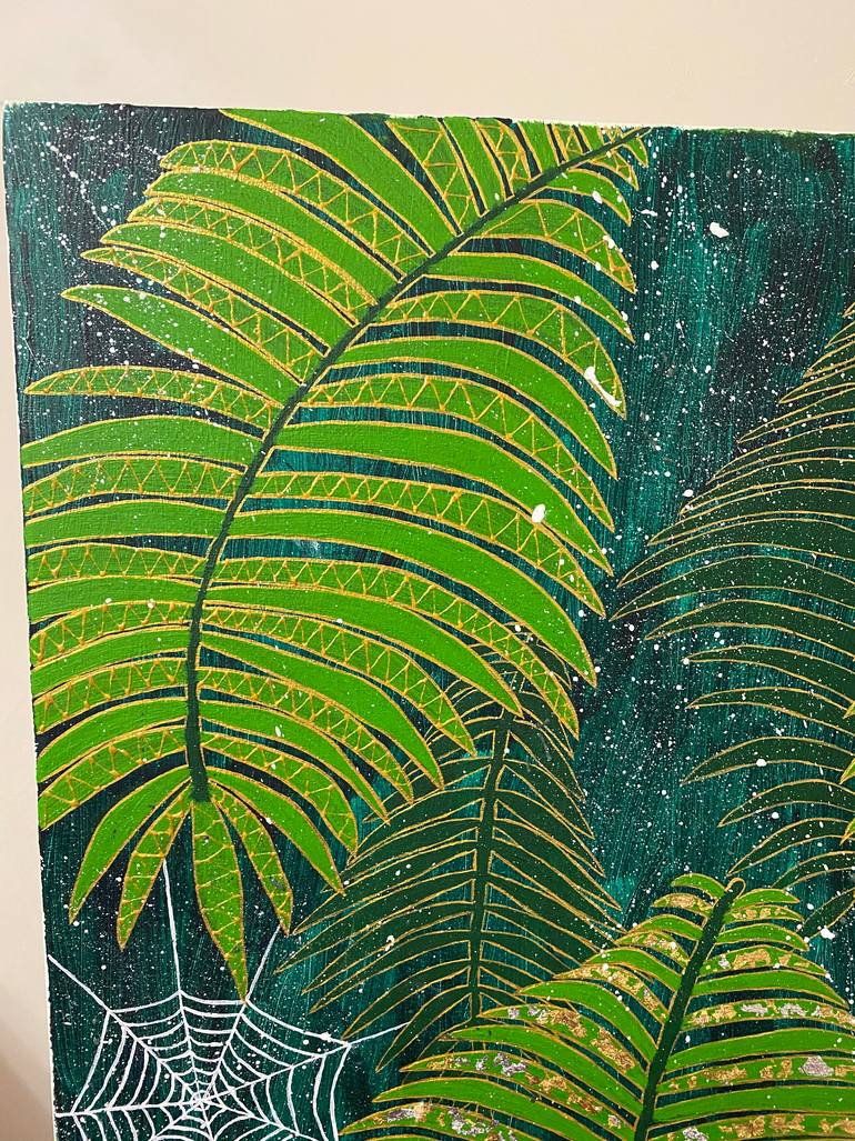 Original Art Deco Garden Painting by Nikki Loung