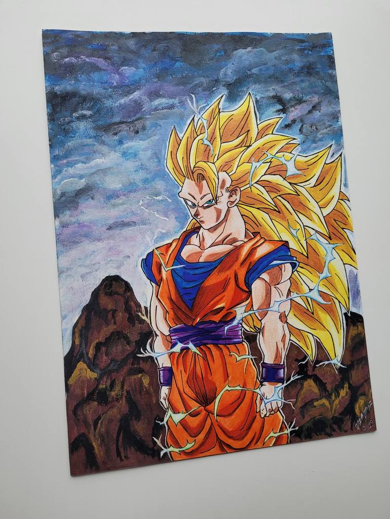 AG #24 - DBZ Goku SSJ3 - [Lapis de cor] - Speed Painting 
