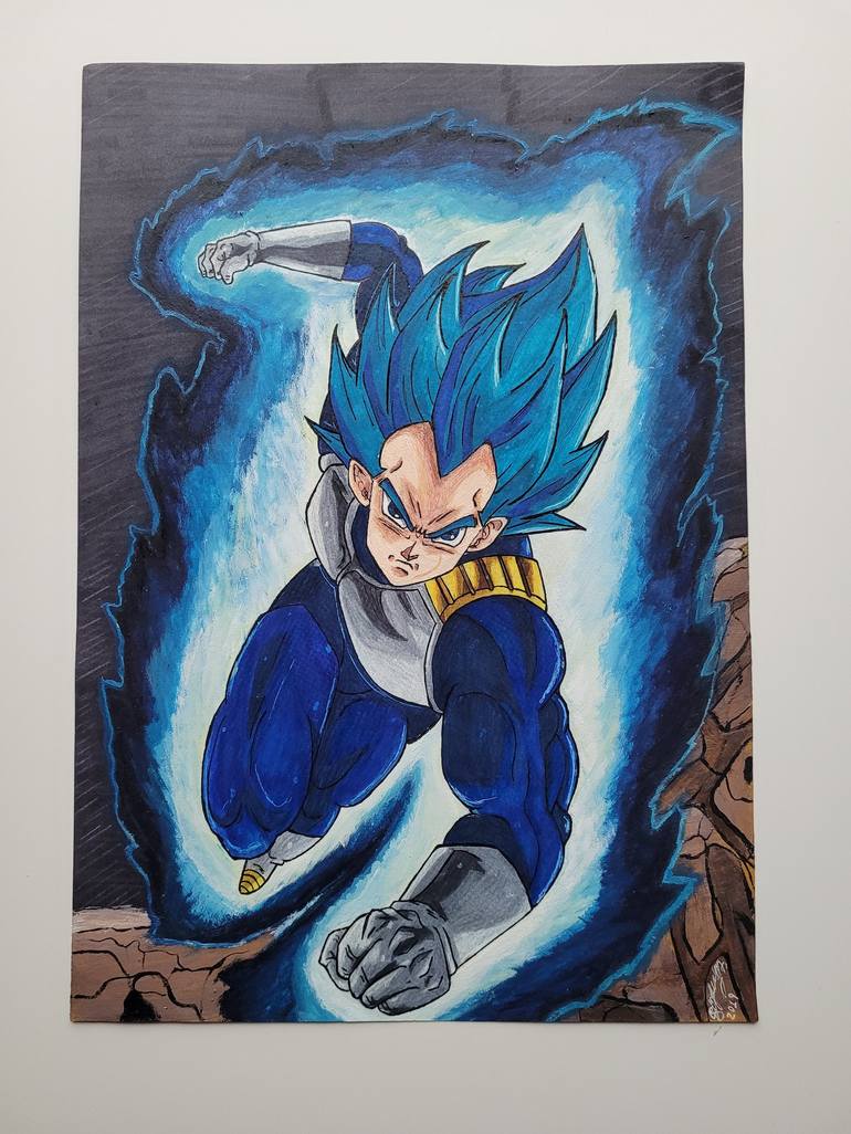 super saiyan vegeta drawing