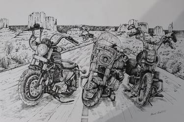 Print of Bike Drawings by David Mlinaric