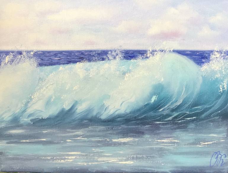 Original Impressionism Seascape Painting by Olha Karavayeva