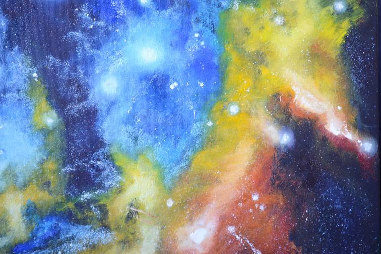Original Impressionism Outer Space Painting by Olha Karavayeva
