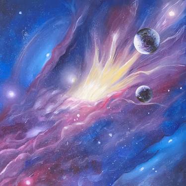 Original Outer Space Paintings by Olha Karavayeva