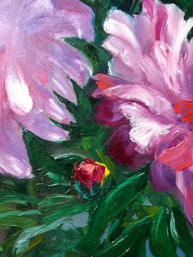 Original Impressionism Floral Painting by Olha Karavayeva