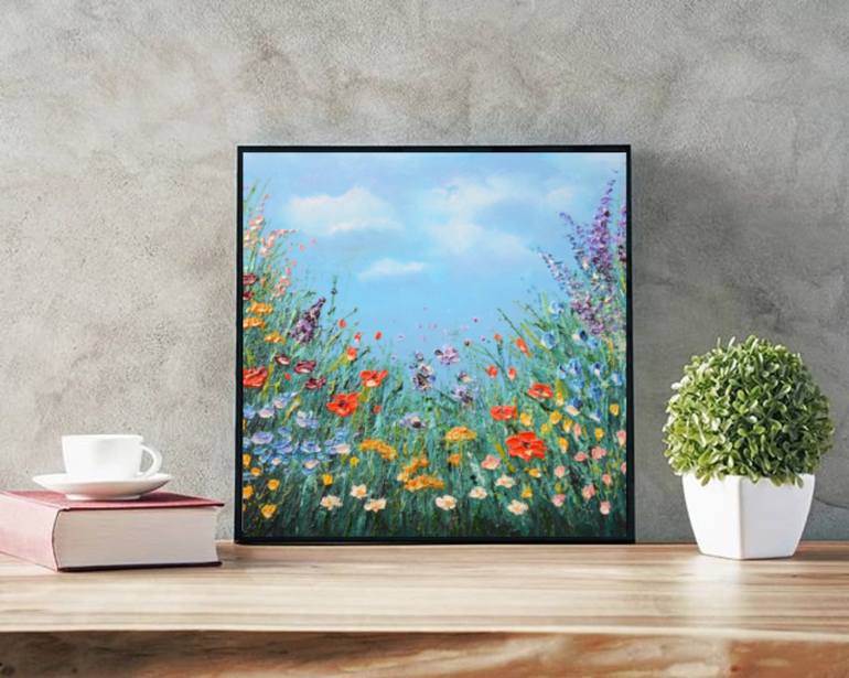 Original Impressionism Floral Painting by Olha Karavayeva