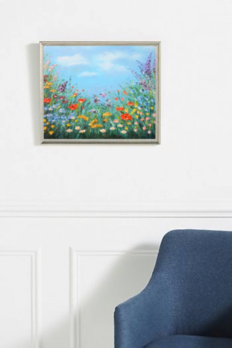 Original Impressionism Floral Painting by Olha Karavayeva