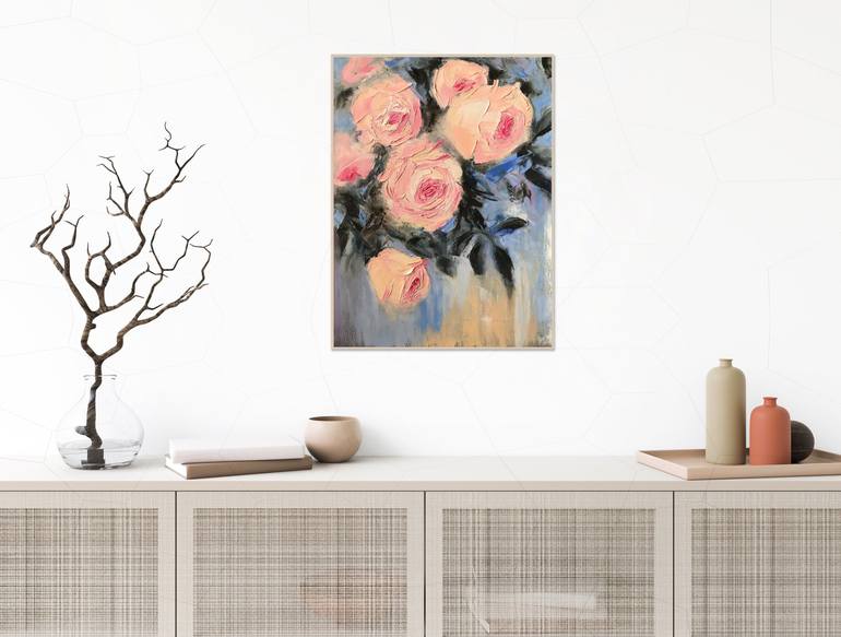 Original Impressionism Floral Painting by Olha Karavayeva