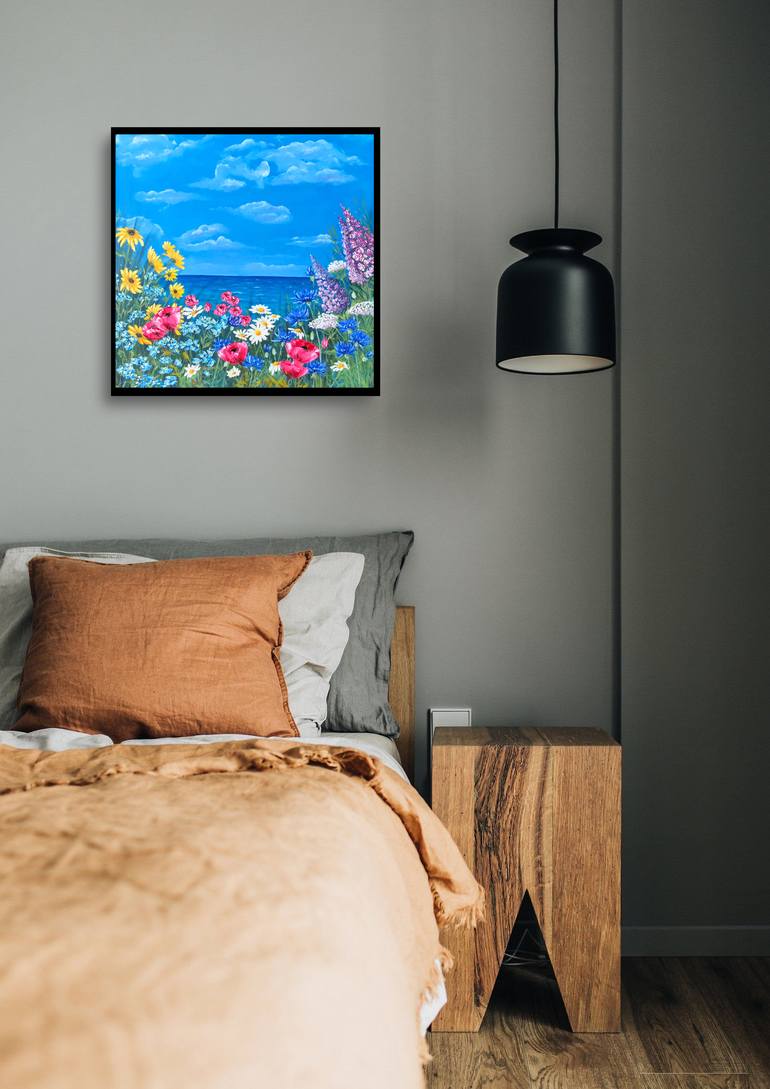 Original Impressionism Floral Painting by Olha Karavayeva