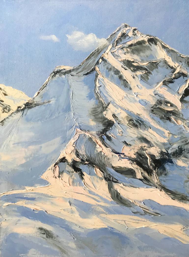 THE ENERGY OF THE MOUNTAIN Painting by Olha Karavayeva | Saatchi Art