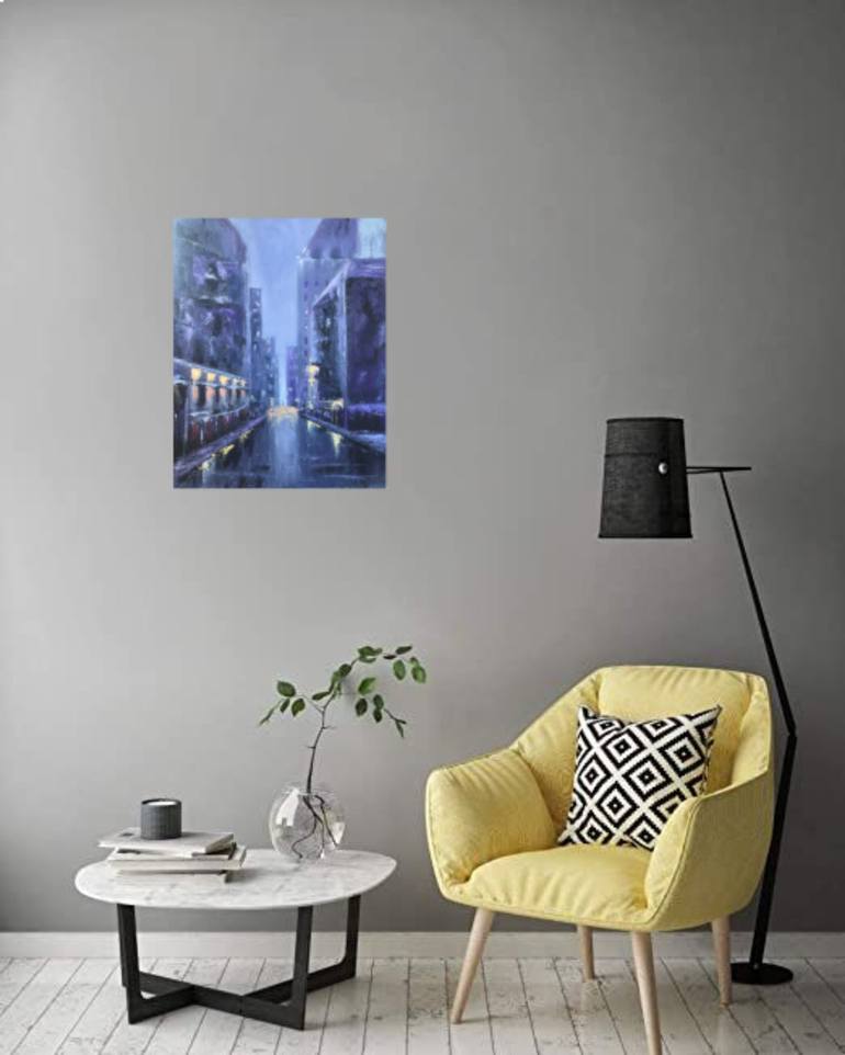 Original Impressionism Cities Painting by Olha Karavayeva