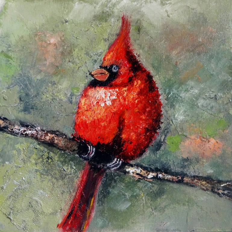 cardinal oil painting