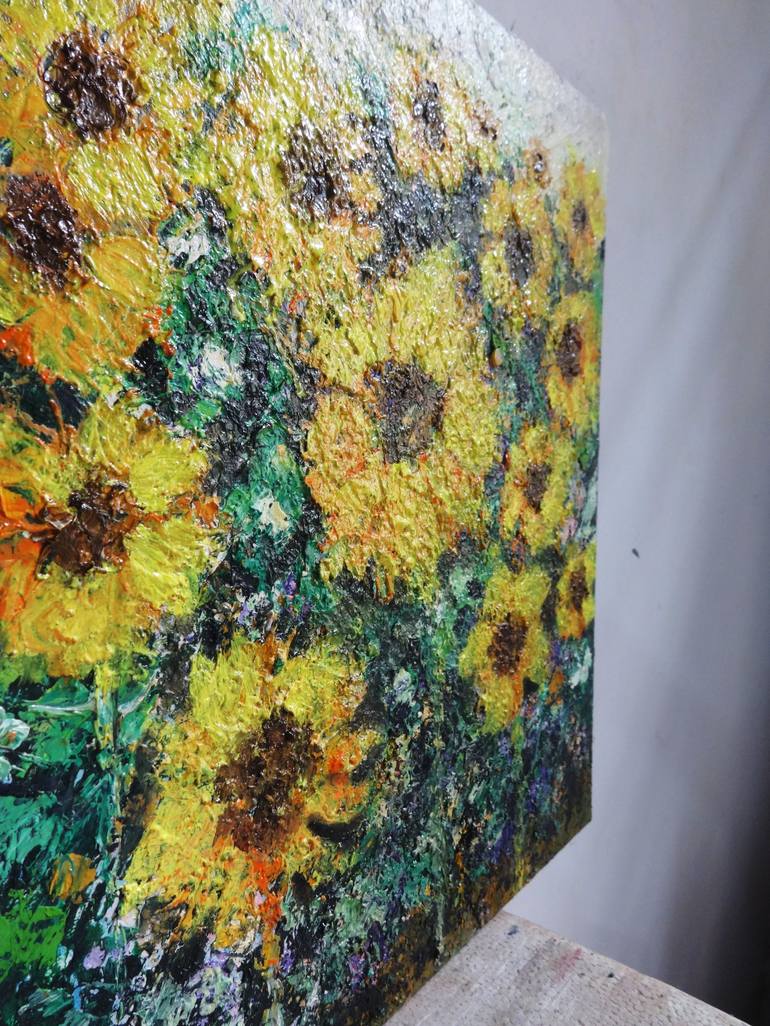 Original Impressionism Floral Painting by Indrani Ghosh