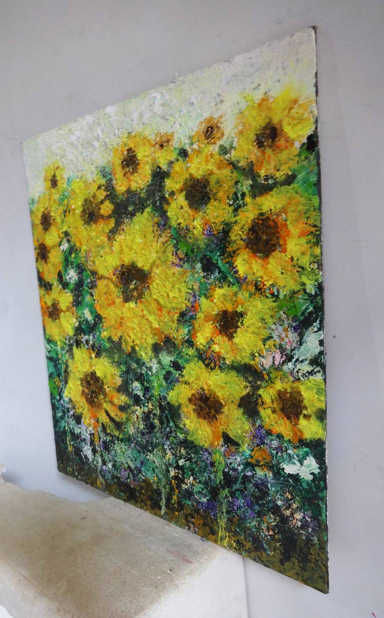 Original Impressionism Floral Painting by Indrani Ghosh