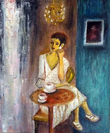 Print of Fine Art Women Paintings by Indrani Ghosh
