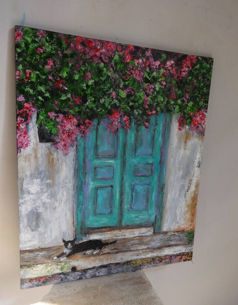 Original Contemporary Cats Painting by Indrani Ghosh