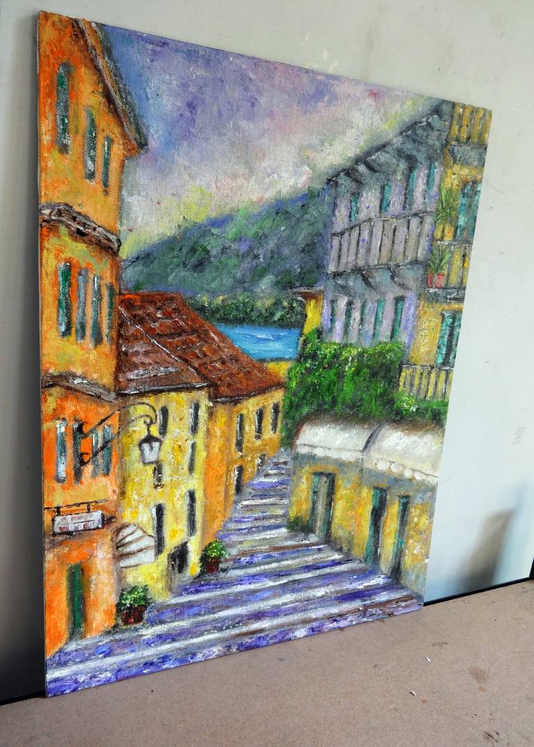 Original Impressionism Architecture Painting by Indrani Ghosh