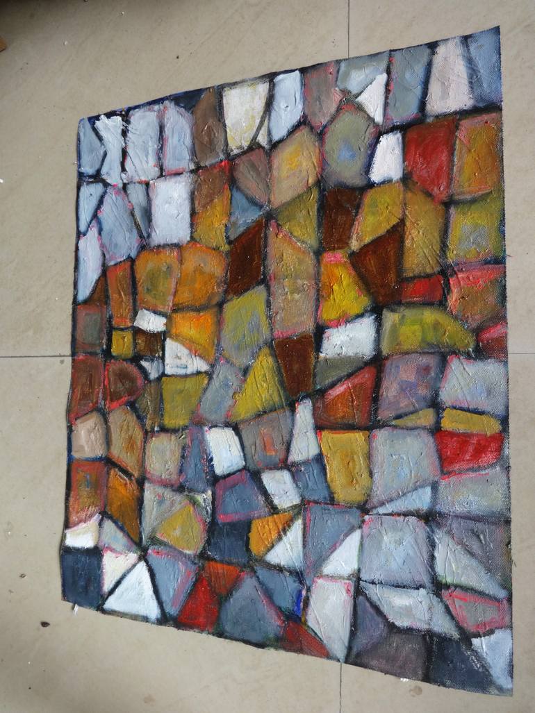 Original Abstract Expressionism Abstract Painting by Indrani Ghosh