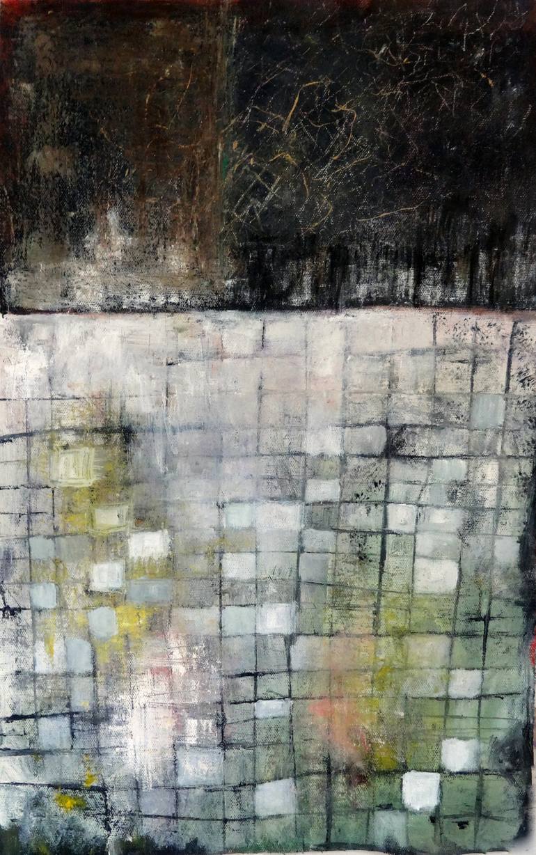 Original Geometric Abstract Painting by Indrani Ghosh