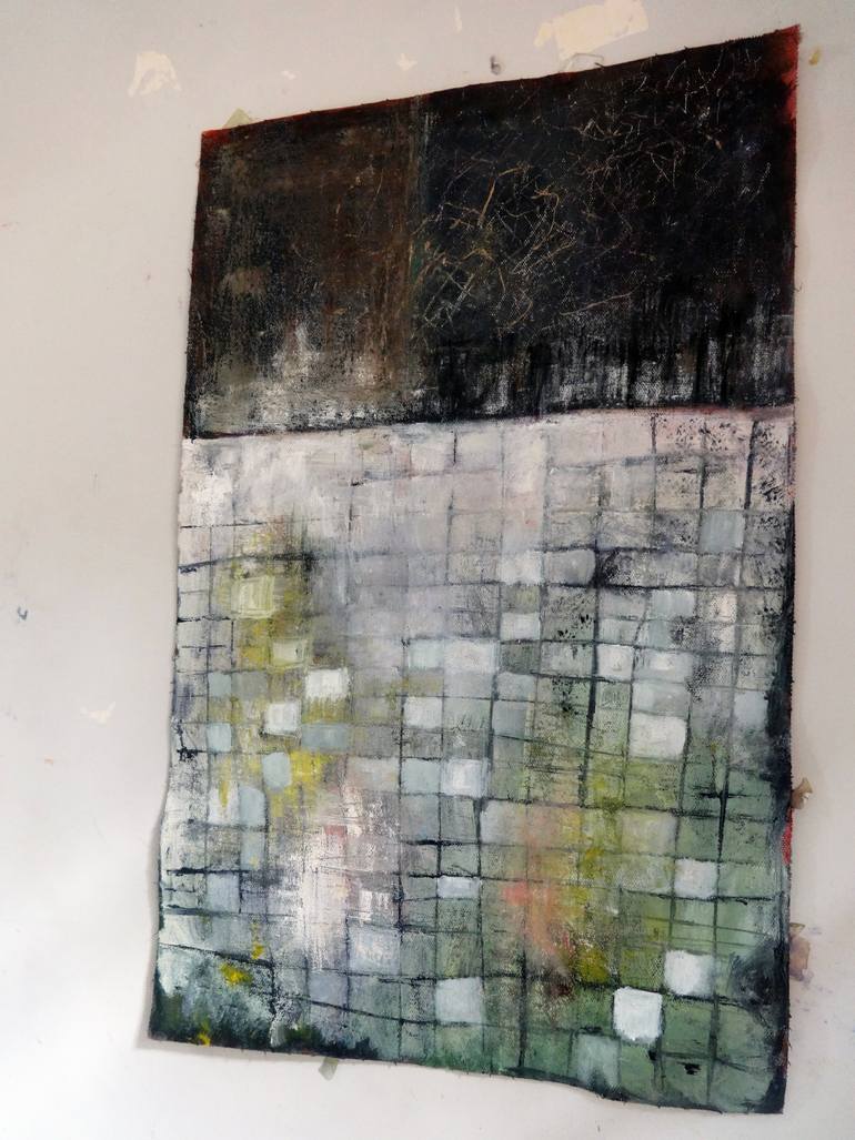 Original Geometric Abstract Painting by Indrani Ghosh
