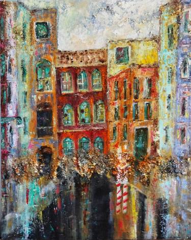 Original Abstract Architecture Paintings by Indrani Ghosh