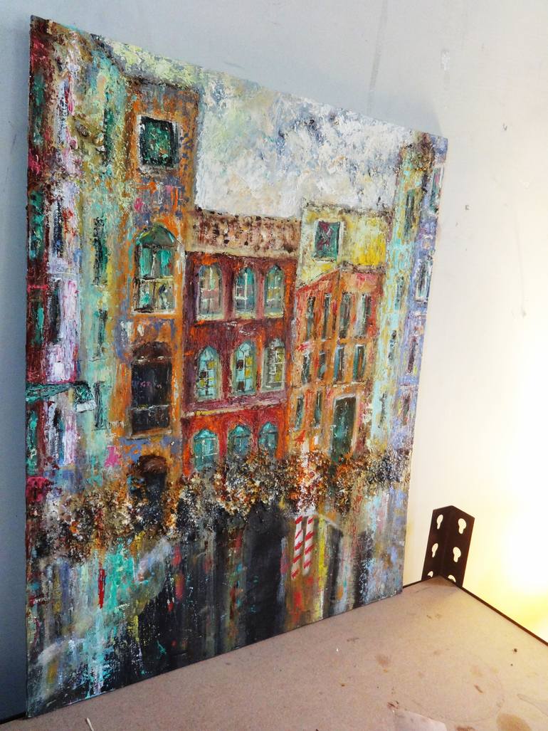 Original Abstract Architecture Painting by Indrani Ghosh