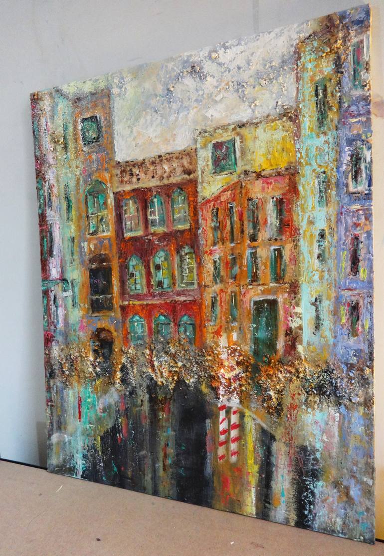 Original Abstract Architecture Painting by Indrani Ghosh