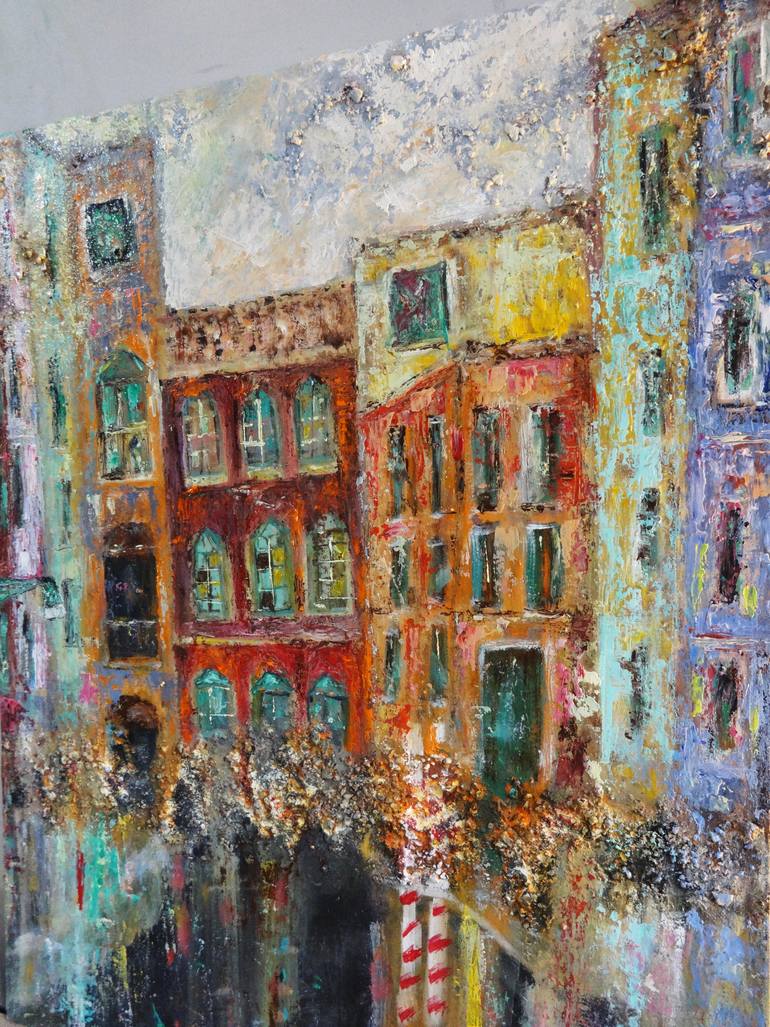 Original Abstract Architecture Painting by Indrani Ghosh