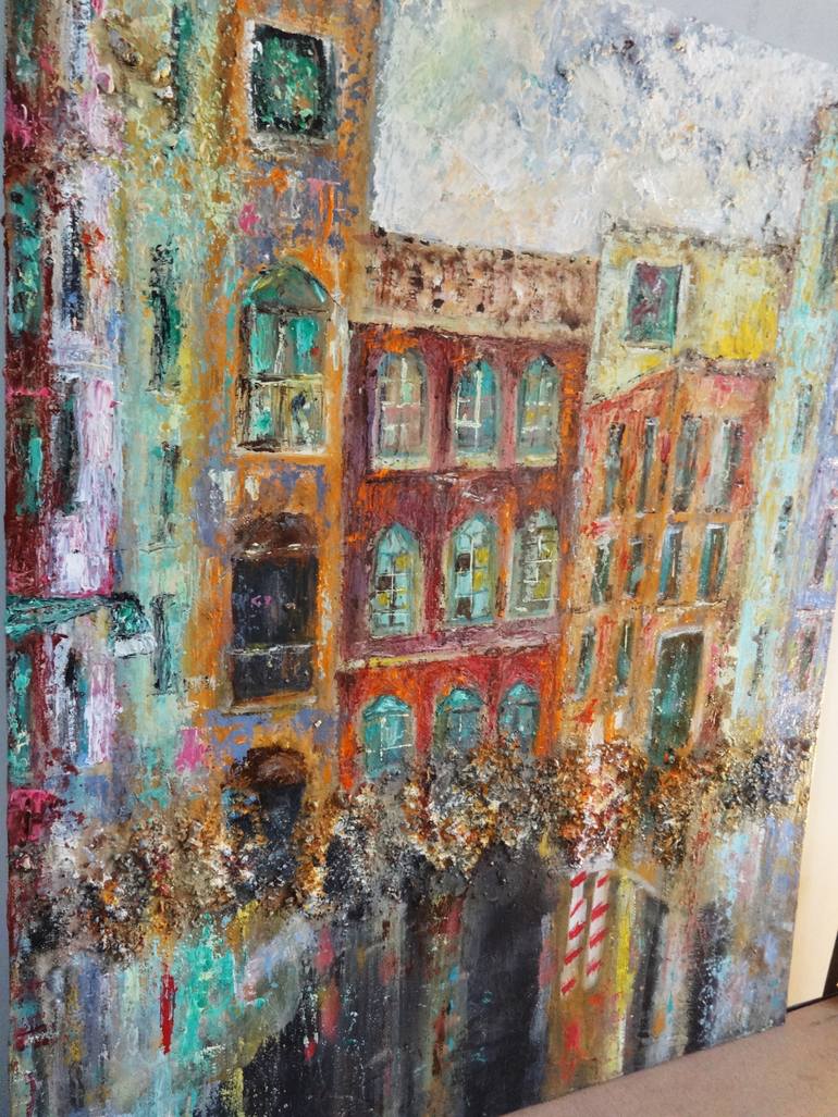 Original Abstract Architecture Painting by Indrani Ghosh