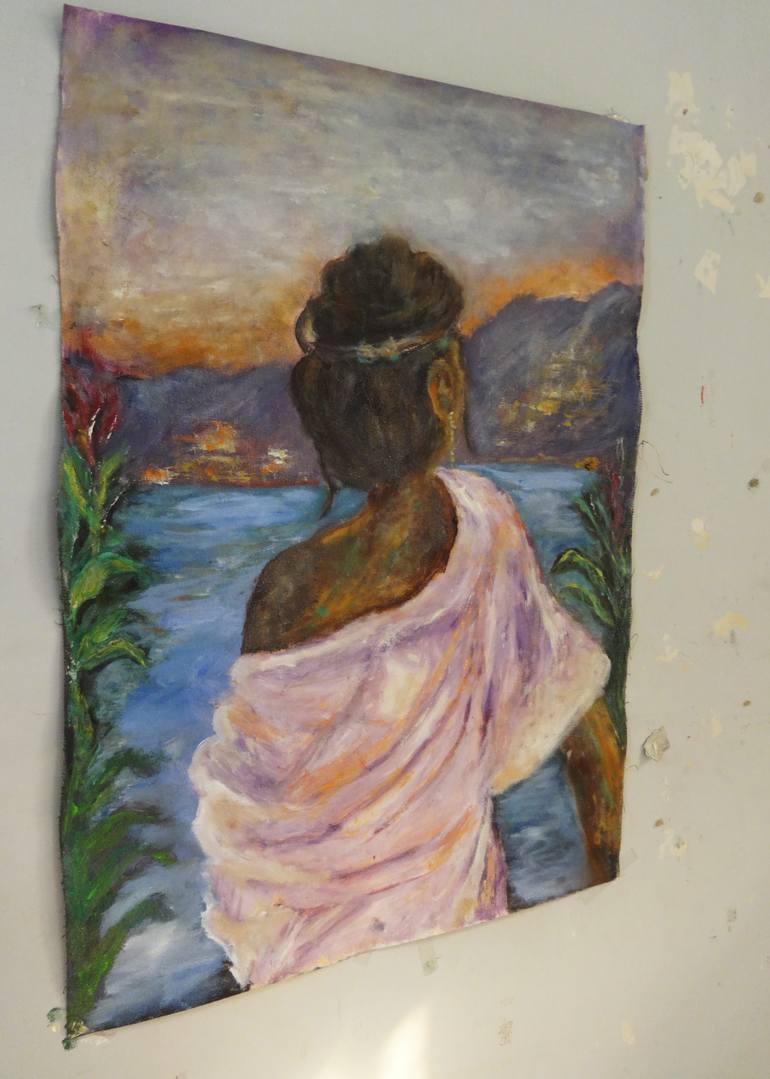 Original Impressionism Women Painting by Indrani Ghosh