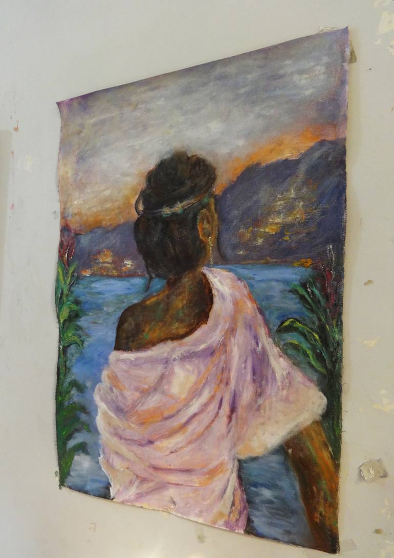 Original Impressionism Women Painting by Indrani Ghosh