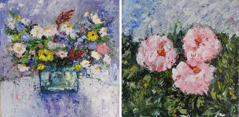 Original Impressionism Floral Paintings by Indrani Ghosh