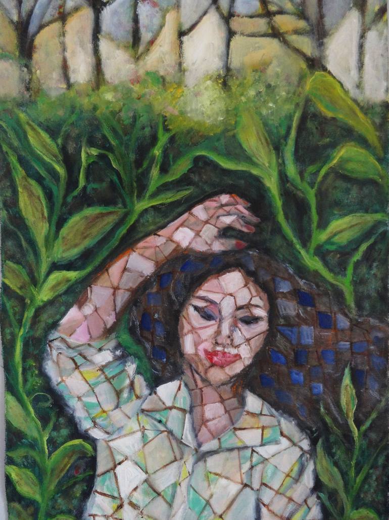 Original Abstract Expressionism Women Painting by Indrani Ghosh