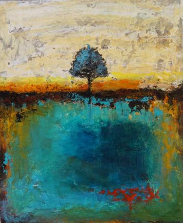 Original Abstract Expressionism Abstract Painting by Indrani Ghosh