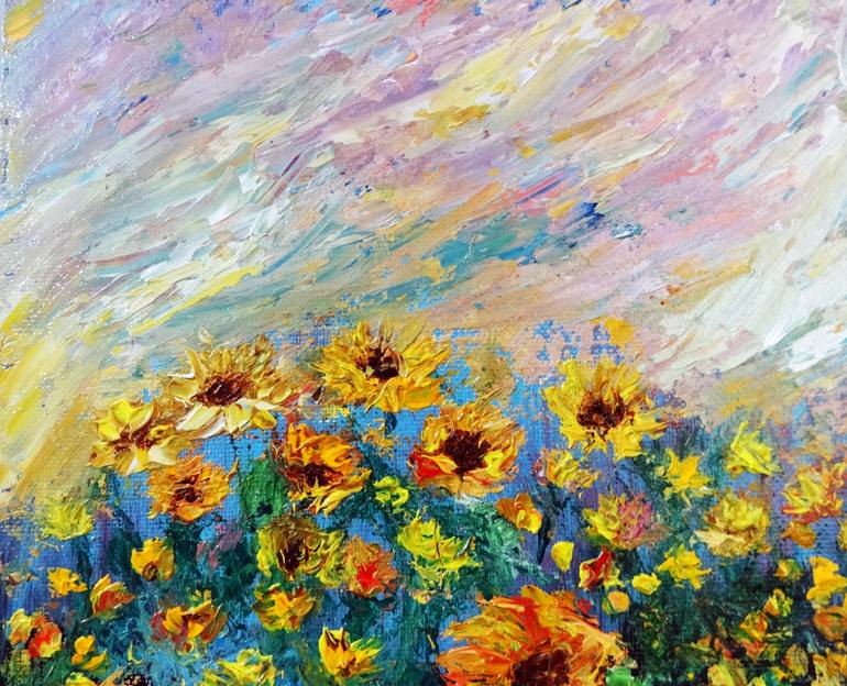 Original Impressionism Floral Painting by Indrani Ghosh