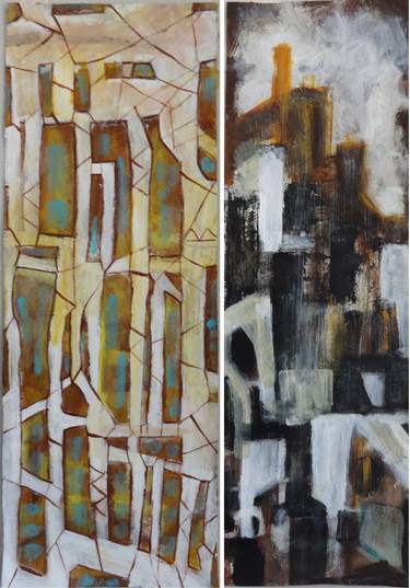 Original Abstract Expressionism Abstract Painting by Indrani Ghosh