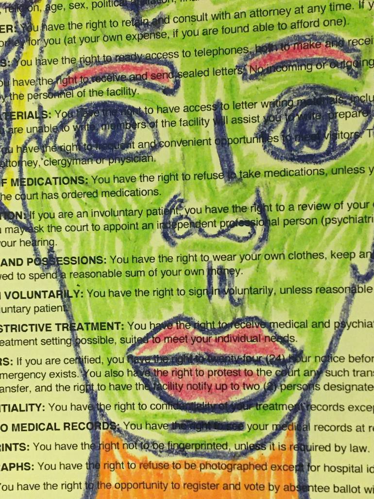 Original Abstract People Drawing by Alysia Davis