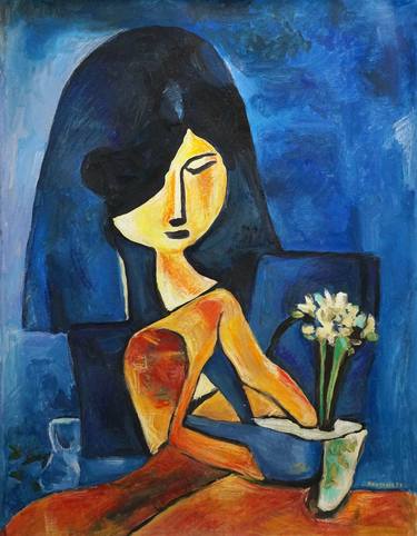 Original Cubism Women Paintings by Christos Baloukos