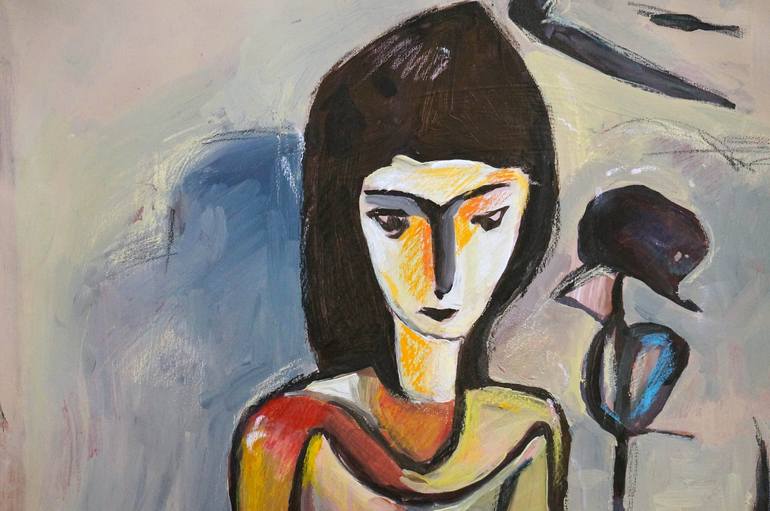 Original Contemporary Women Painting by Christos Baloukos