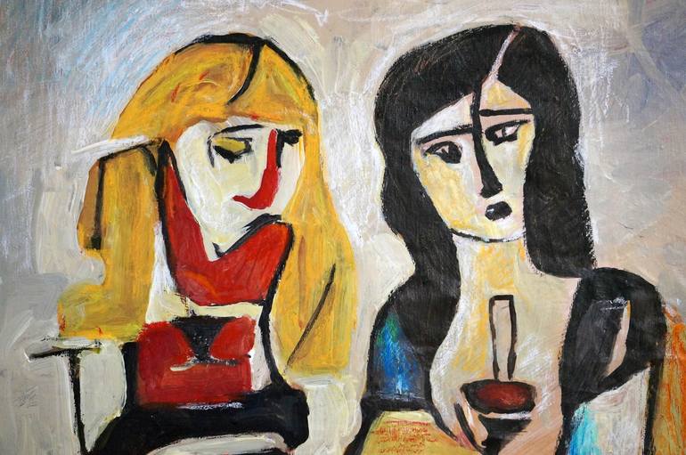 Original Women Painting by Christos Baloukos