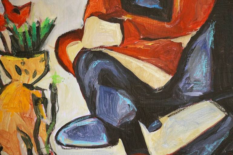 Original Cubism Kids Painting by Christos Baloukos