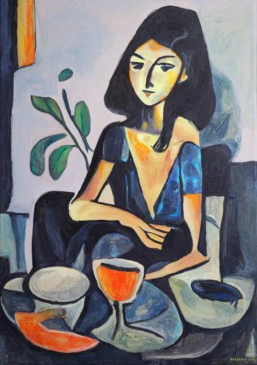 Original Cubism Women Paintings by Christos Baloukos