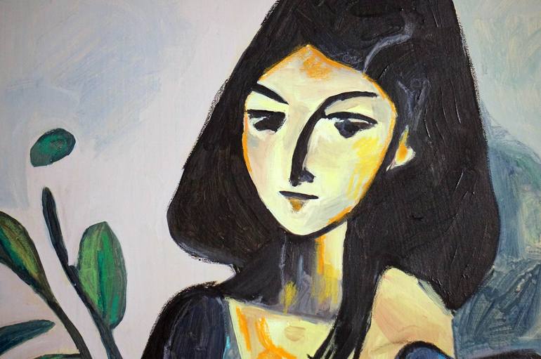 Original Women Painting by Christos Baloukos
