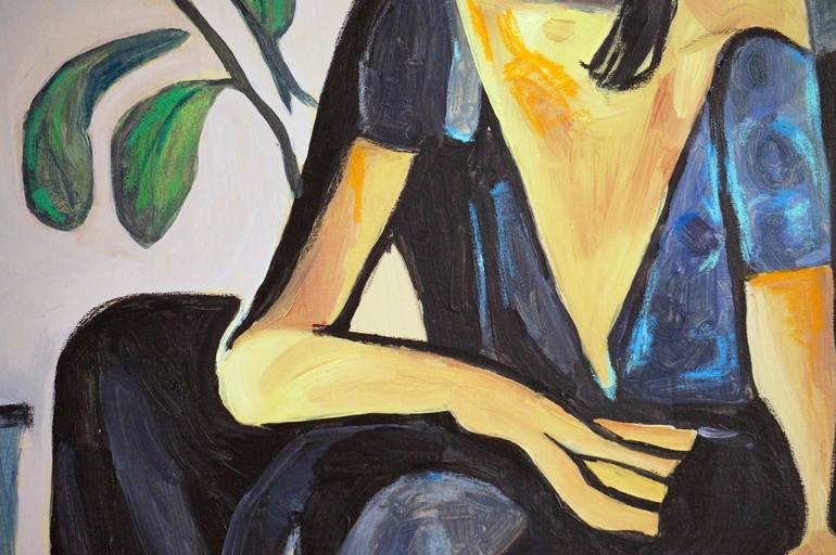 Original Contemporary Women Painting by Christos Baloukos