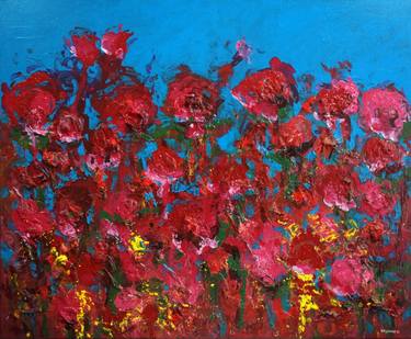 Print of Abstract Expressionism Floral Paintings by Christos Baloukos