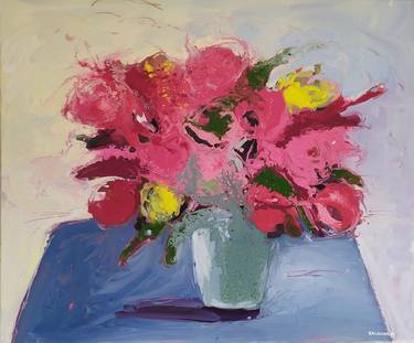 Print of Modern Floral Paintings by Christos Baloukos