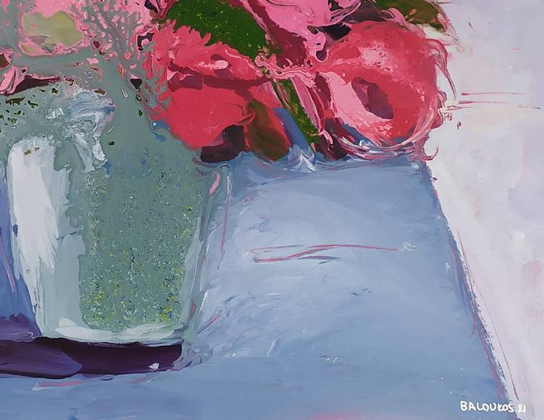 Original Floral Painting by Christos Baloukos