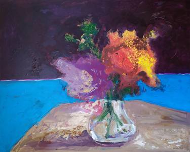 Print of Expressionism Floral Paintings by Christos Baloukos